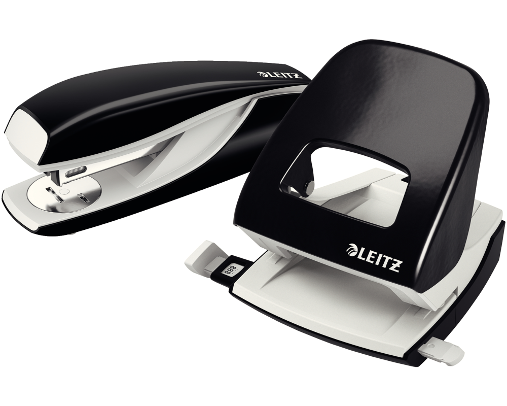 LEITZ Locher/Hefter WOW 5095 5095-10-95 schwarz, Bundle 30 Blatt