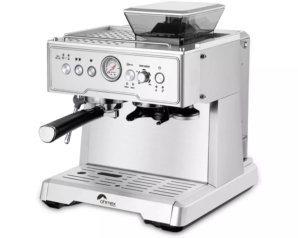 OHMEX Siebträgermaschine OHM-XPS-7303 Edelstahl