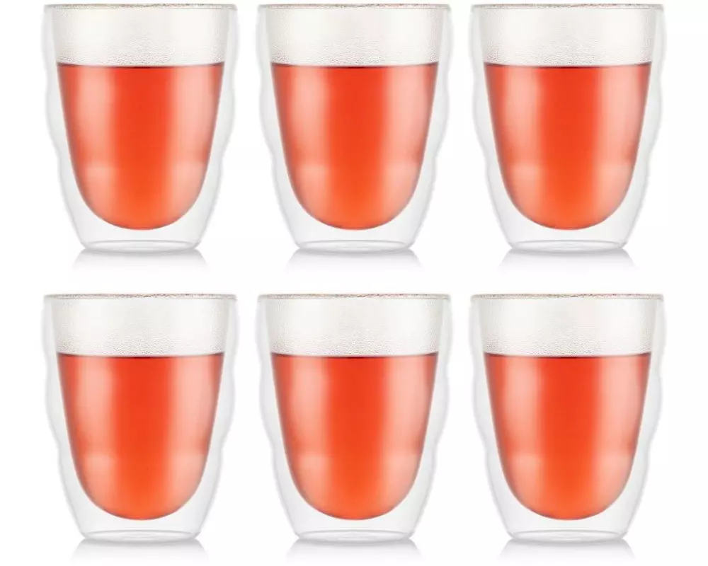 Bodum Trinkglas Pilatus 6 Stück, Transparent, 0.35 l