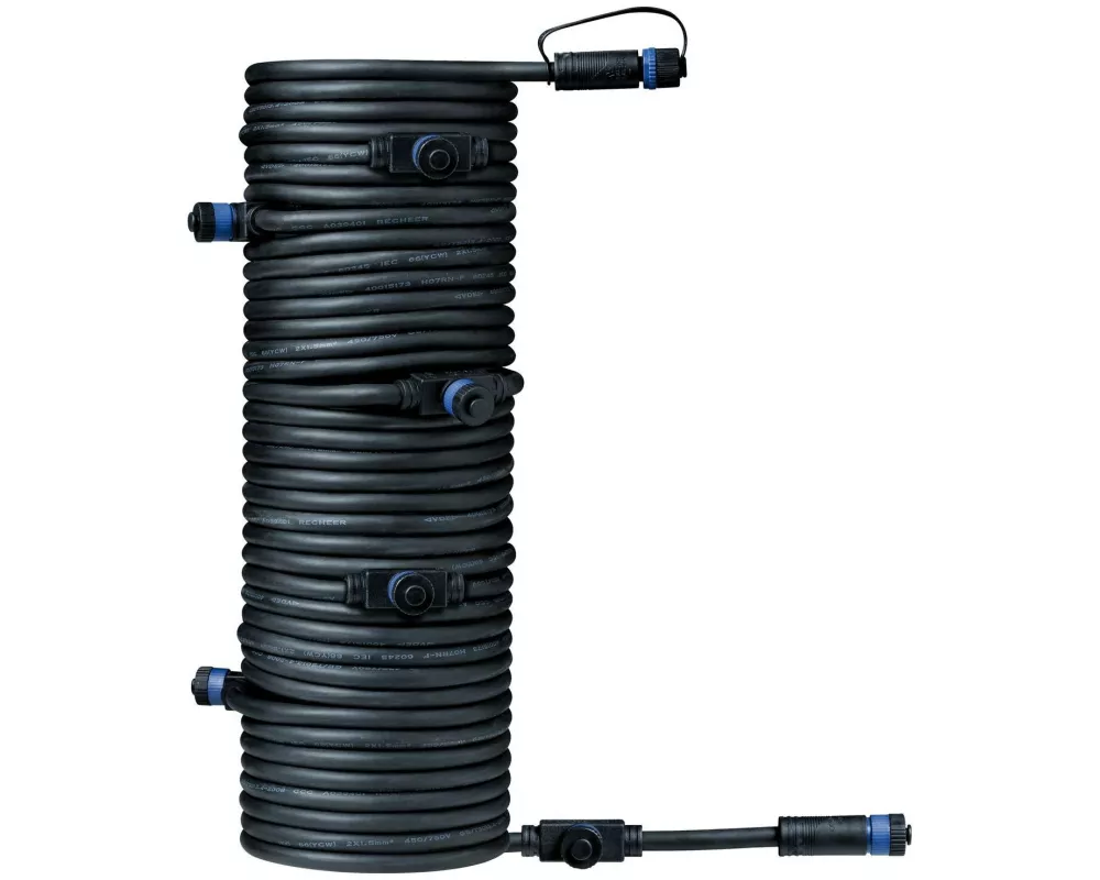 Paulmann Verbindungskabel Plug & Shine 15 m mit 7 Anschlussbuchen