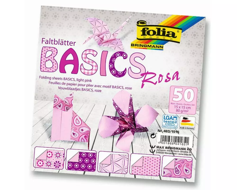 Folia Faltblätter Basics Rosa