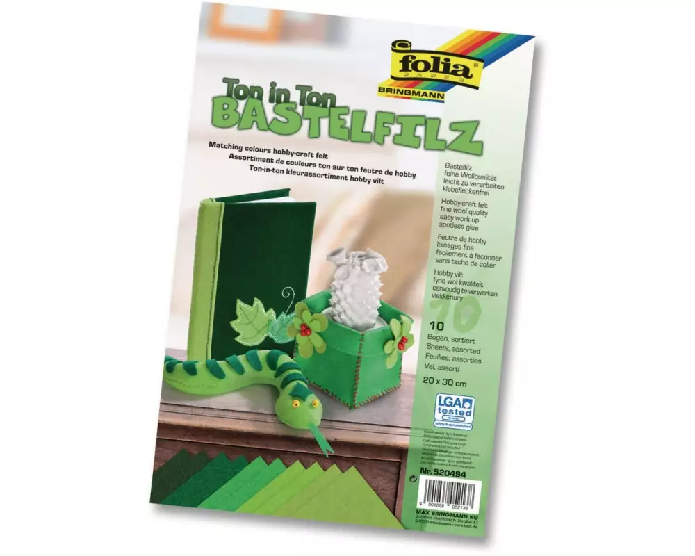 Folia Bastelfilz Ton in Ton Grün
