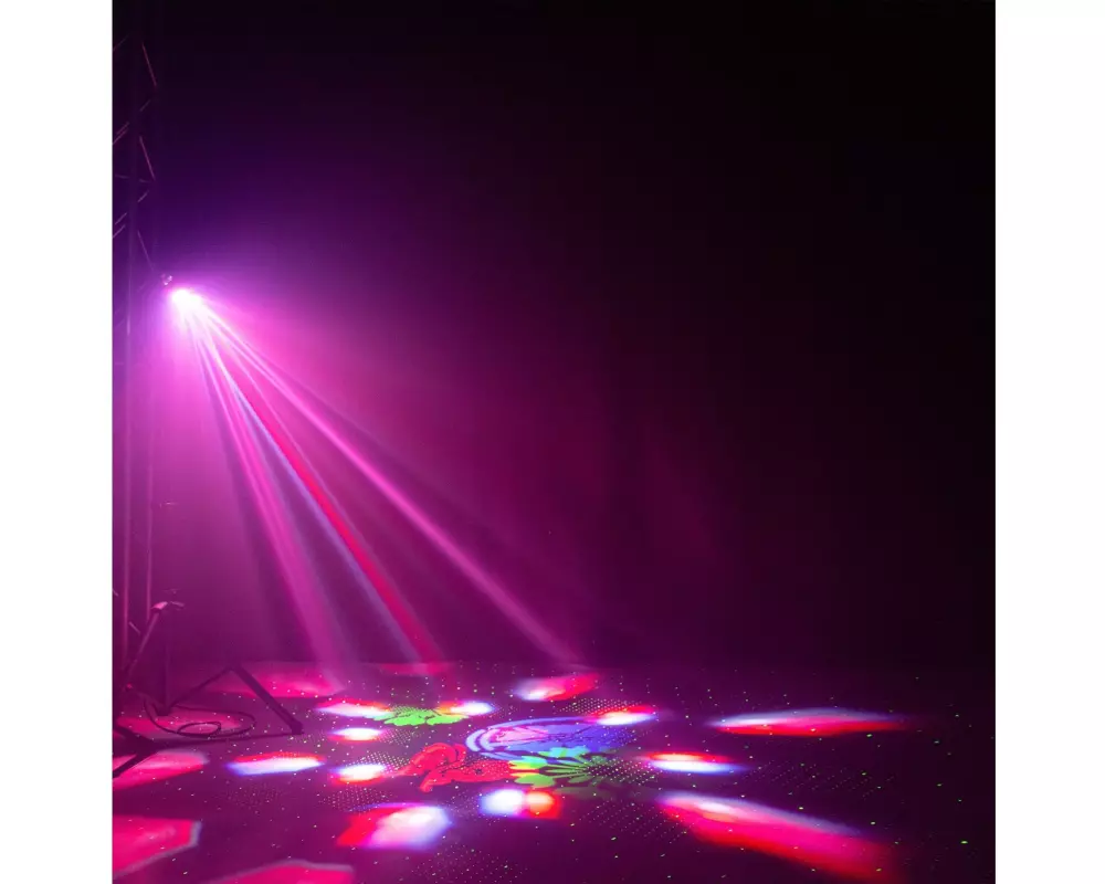 Fuzzix Lichteffekt Stellar 2 5-in-1 Bee-Eye Gobo Strobe Pattern