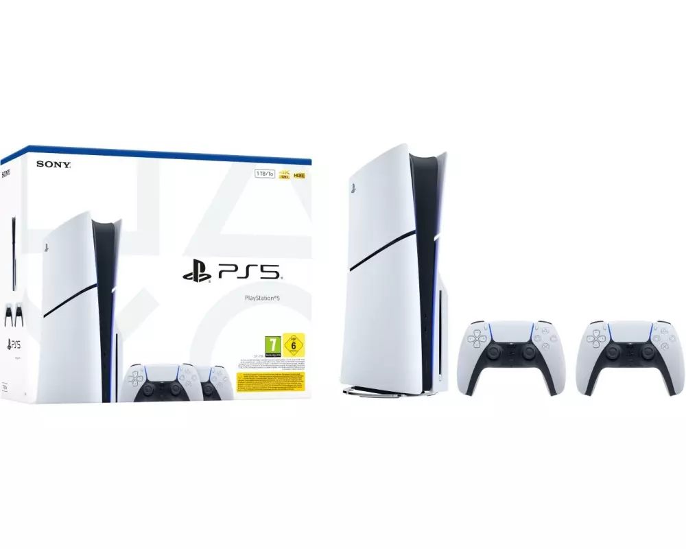 Sony PlayStation 5 Slim Disc 1 TB Bundle D/F/I 2 Controller