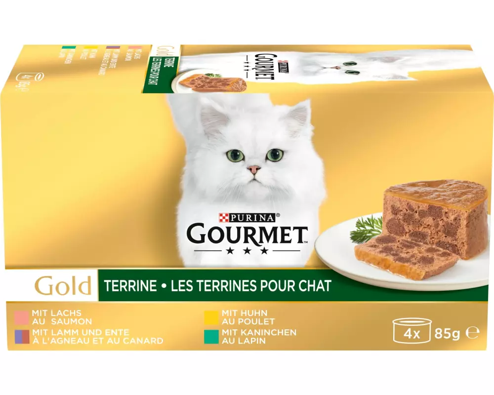 Purina Gourmet Nassfutter Gold Terrine 4 x 85 g