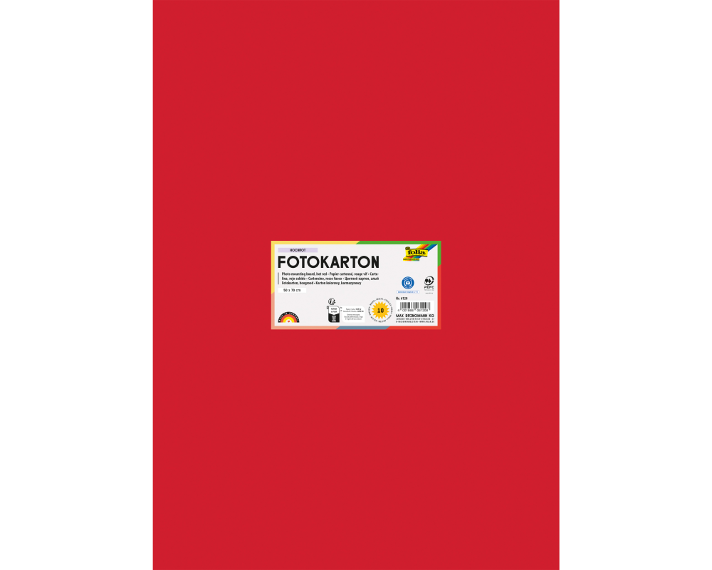 FOLIA Fotokarton 50x70cm 6120 300g, hochrot