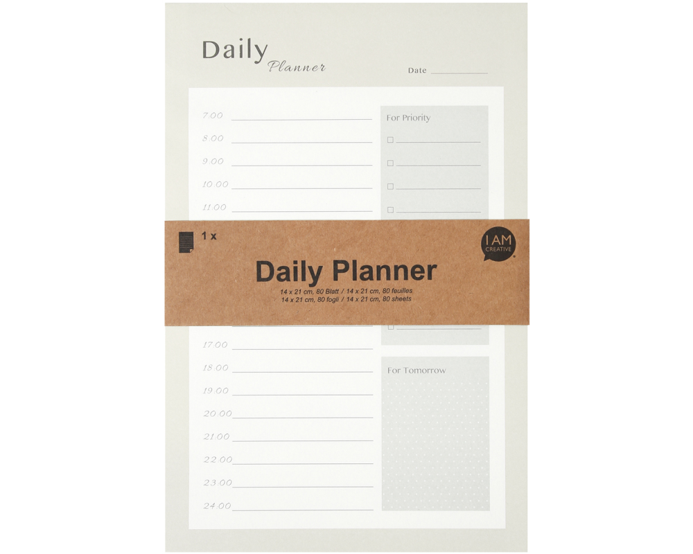 I AM CREATIVE Tagesplaner 14x21cm 4005.39 grün 80 Blatt