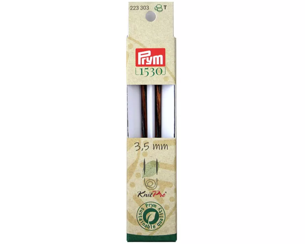 Prym 1530 Rundstricknadel Natural, farbig 3.5 mm x 11.6 cm, 2 Stk.