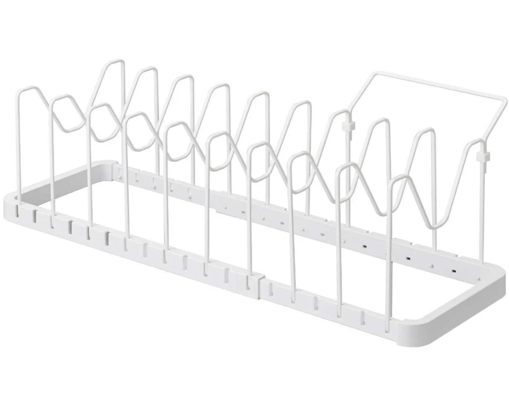 Yamazaki Deckel- und Pfannenhalter Tower Weiss