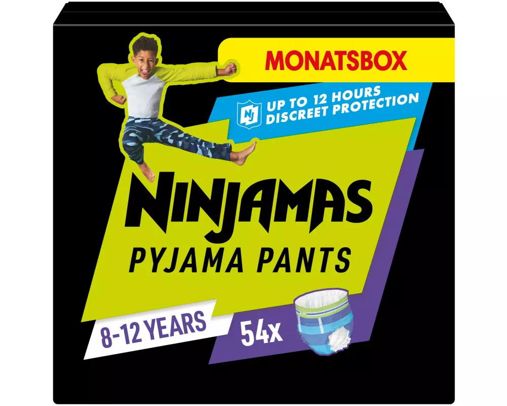 Pampers Nachtwindeln Ninjamas Jungs 8-12 Jahre, 54 Stk.