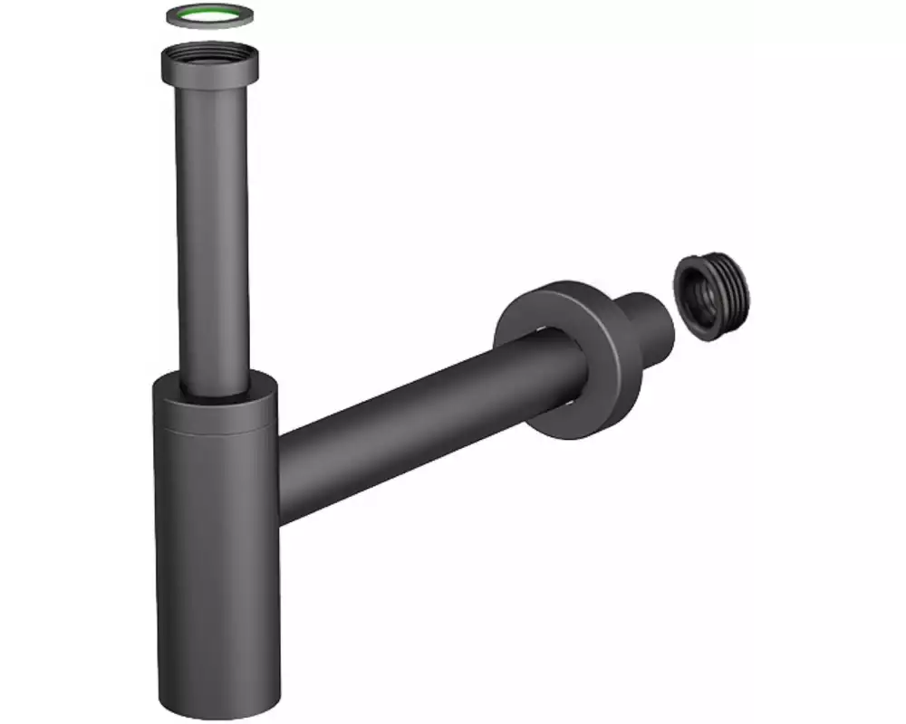 diaqua® Lavabosiphon Profi-Line 1 1/4" x Ø 40 mm, Schwarz