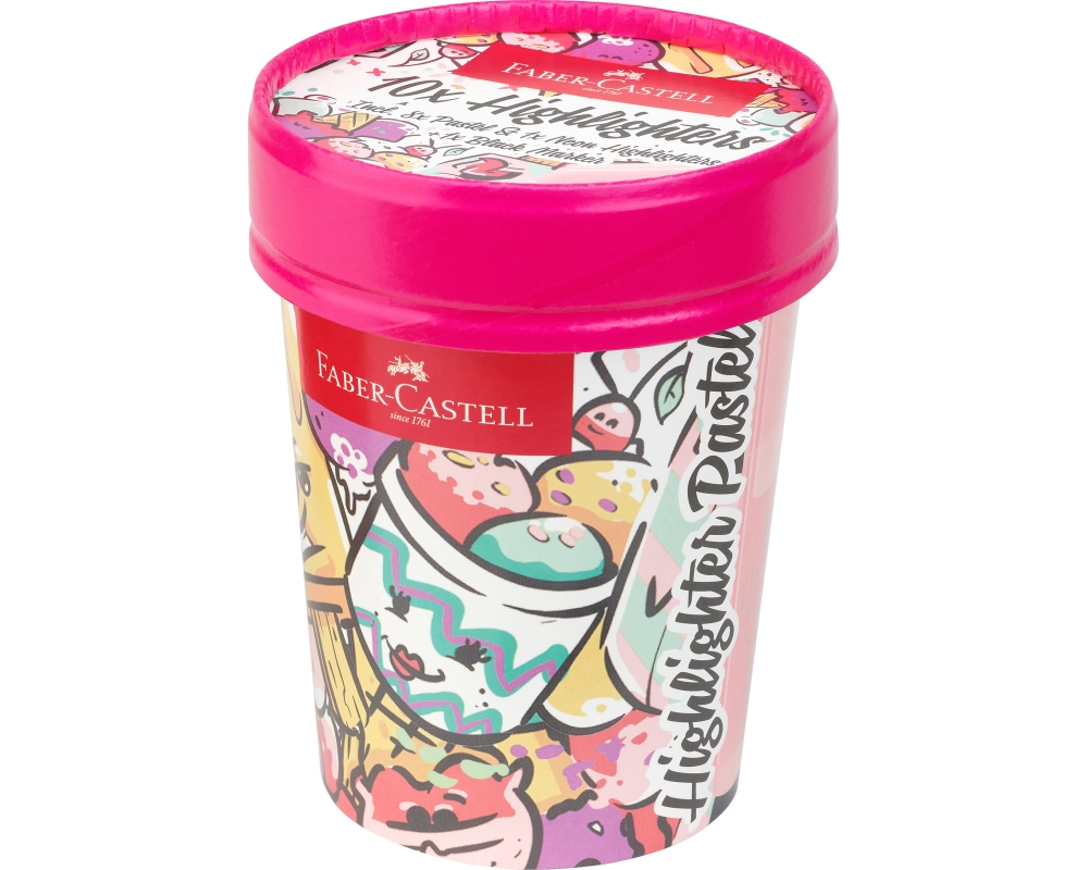FABER-CASTELL Leuchtstift Icecream cup 1-5mm 254696 pastell 10 Stück