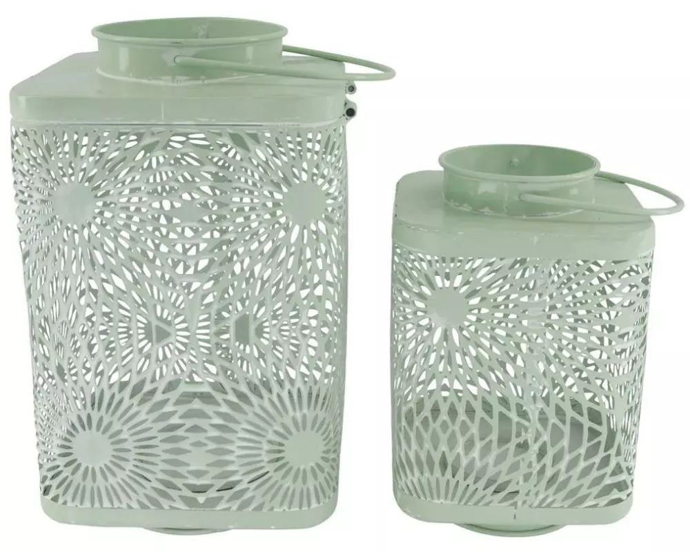 CHALET Windlicht Shine 2-er Set, Mint