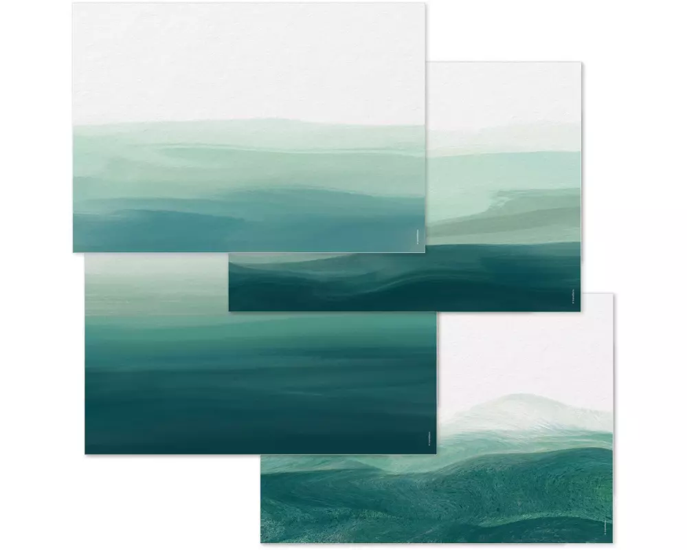 Trendform Tischset Oceana 29.7 cm x 42 cm, 4 Sujets à 12 Blatt