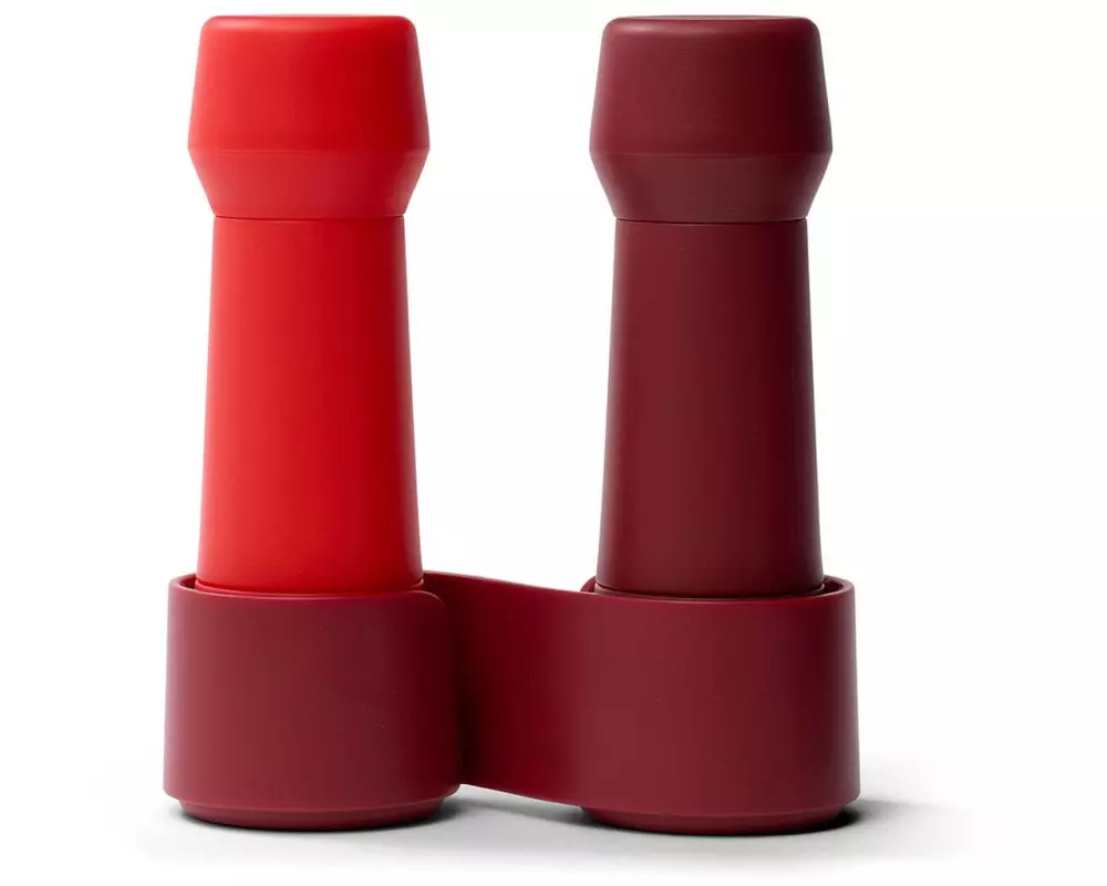 Crushgrind Gewürzmühle Amsterdam 2-er Set, 13 cm, Rot/Dunkelrot
