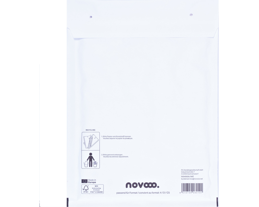 NOVOOO Luftpolstertasche Mix E-1712139 weiss, 180x265mm 100 Stück