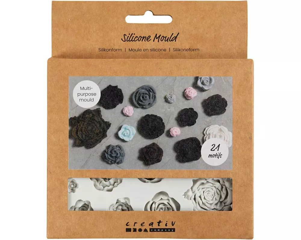 Creativ Company Versiegelung Giessformen Silikon Rosen Motiv