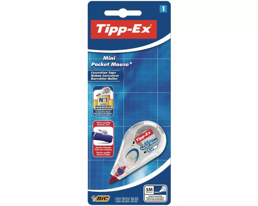 Tipp-Ex Korrekturroller Mini Pocket Mouse 6 m x 5 mm, 1 Stück