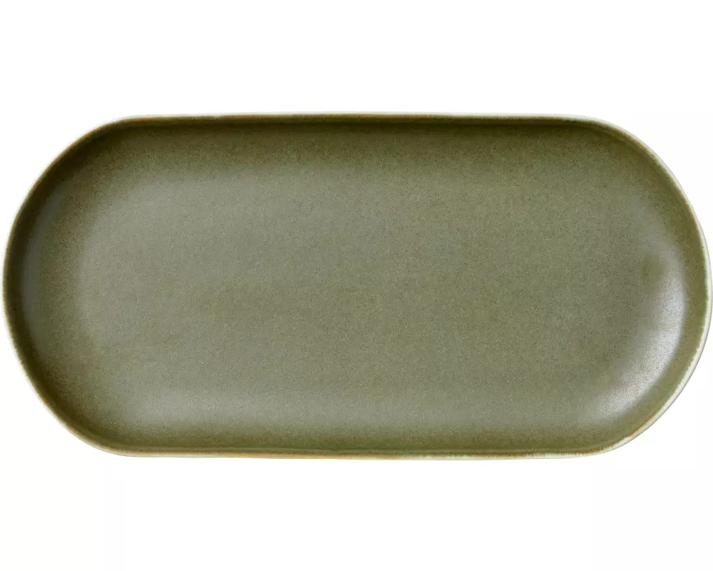 Studio Round Servierplatte North 2 Stück, Dunkelgrün matt