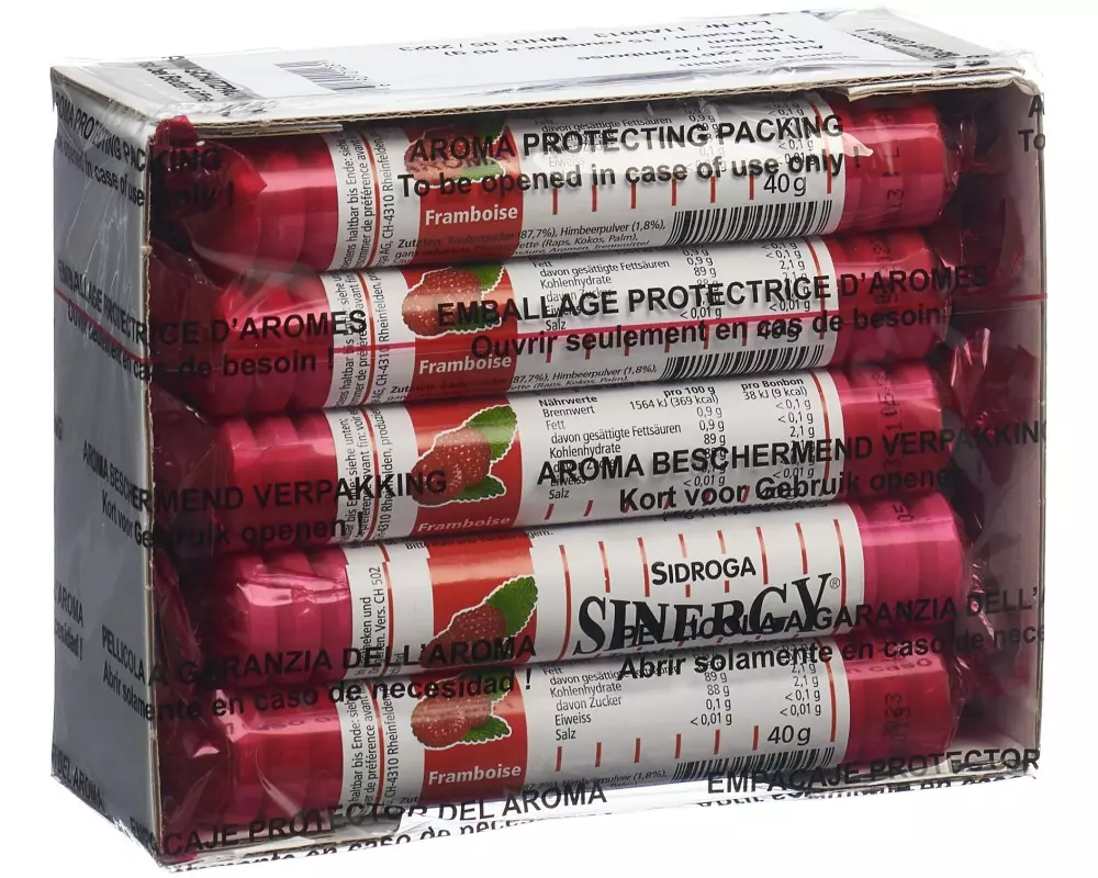 Sinergy Traubenzucker Himbeere 15 x 40 g