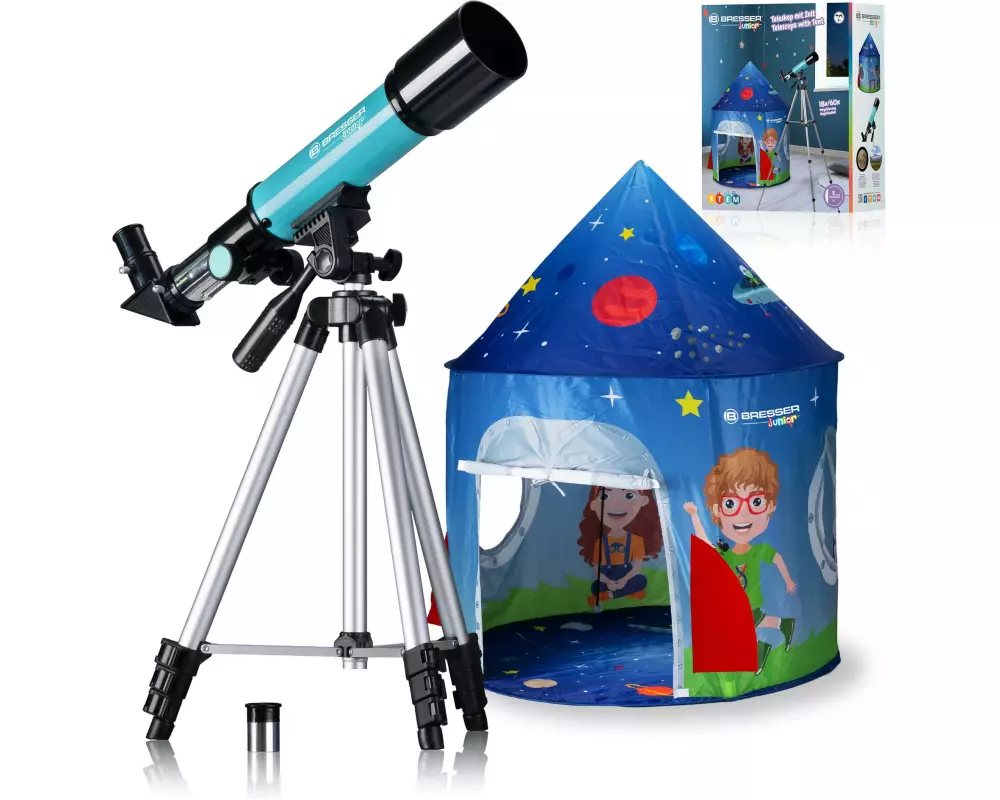 Bresser junior Linsenteleskop 50/360 mit Zelt