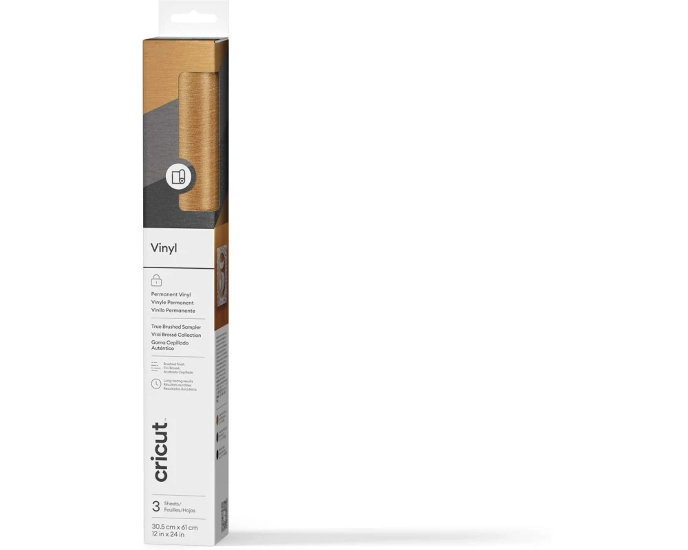 Cricut Vinylfolie Premium Brushed Sampler 3 Blatt