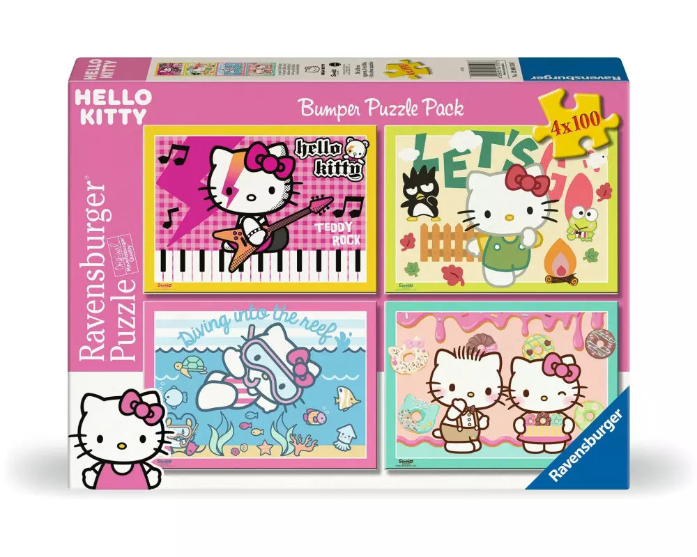 Ravensburger Kinderpuzzle Hello Kitty 4 x 100 Teile