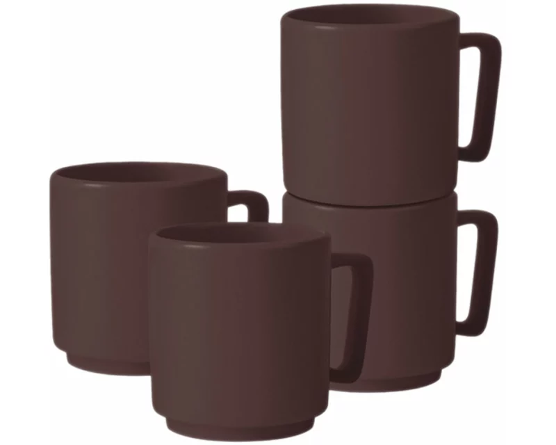 Berlinger Haus Tassenset 4 Stk. 300ml matt bordeaux Leonardo Collection