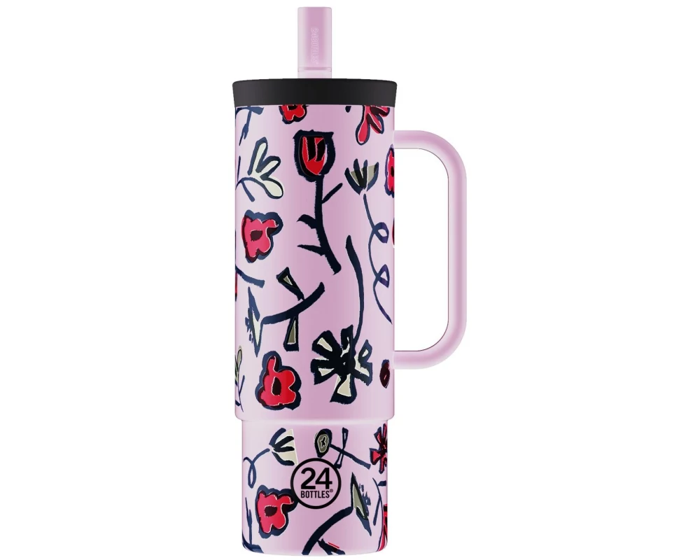 24Bottles Thermobecher Straw Cup 800 Fiore Di Campo 800 ml