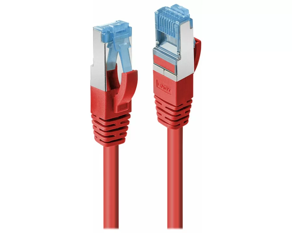 LINDY Patch Cable, Cat6A, S/FTP, RJ45-RJ45, 5m, red, LSOH, PIMF
