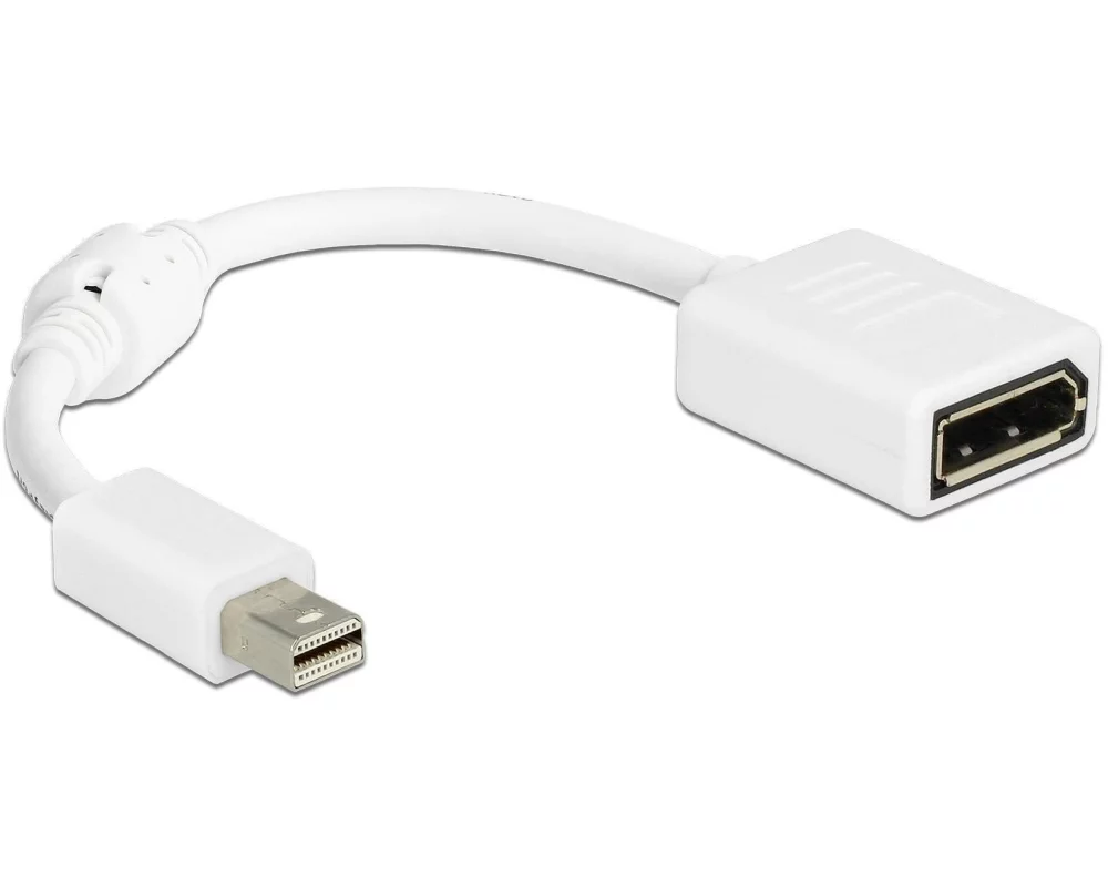 Delock Adapter Mini-DisplayPort – DisplayPort weiss, 4K, 15cm