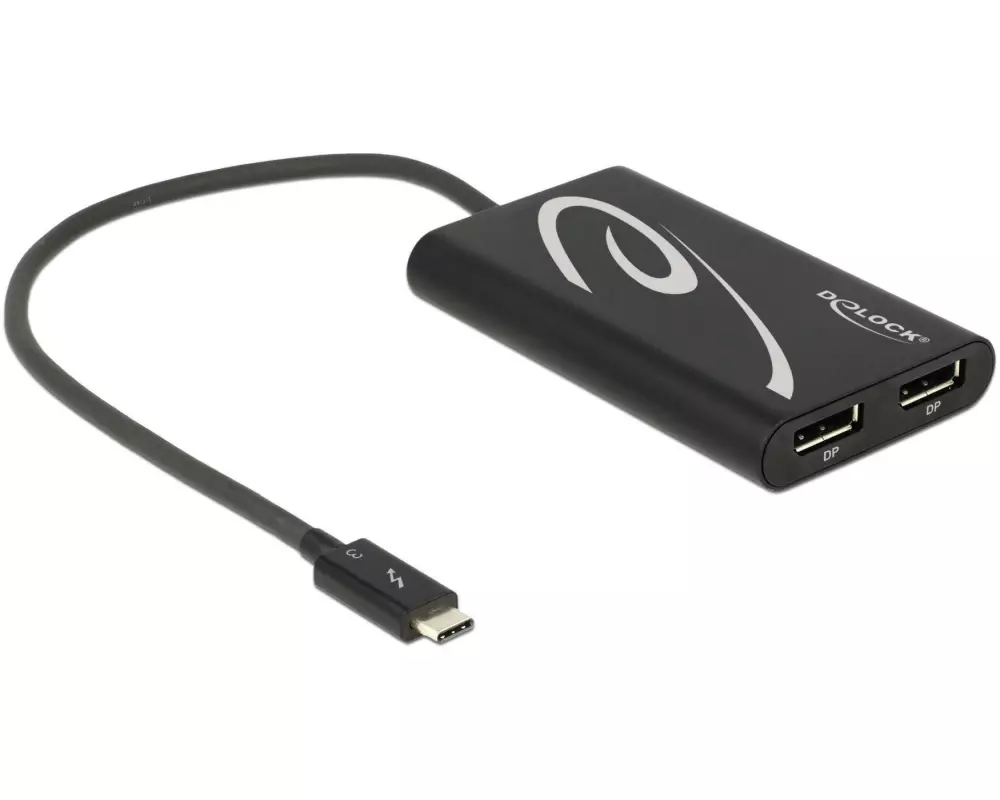 Delock Adapterkabel 2 x DP f Thunderbolt 3 - DisplayPort
