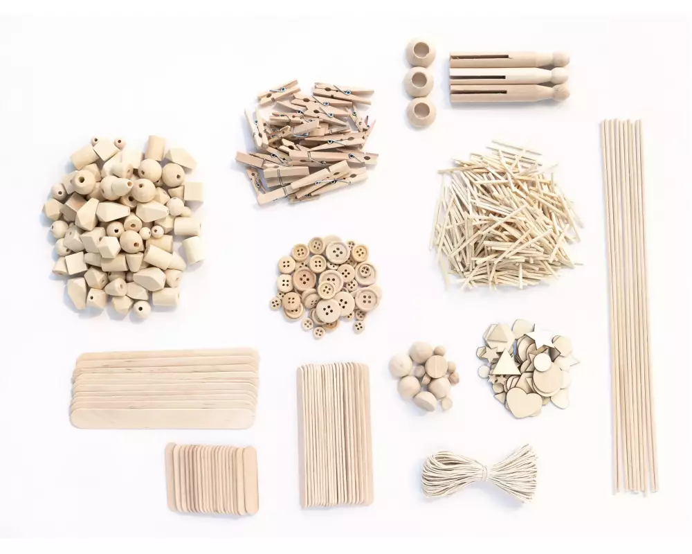 Folia Holzartikel Kreativbox mit über 590 Teilen