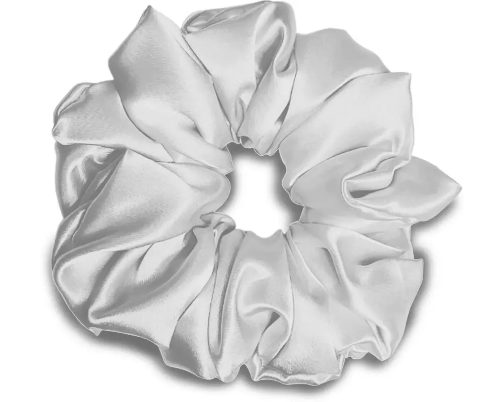 VBEAUTY Seiden Scrunchie – Silber