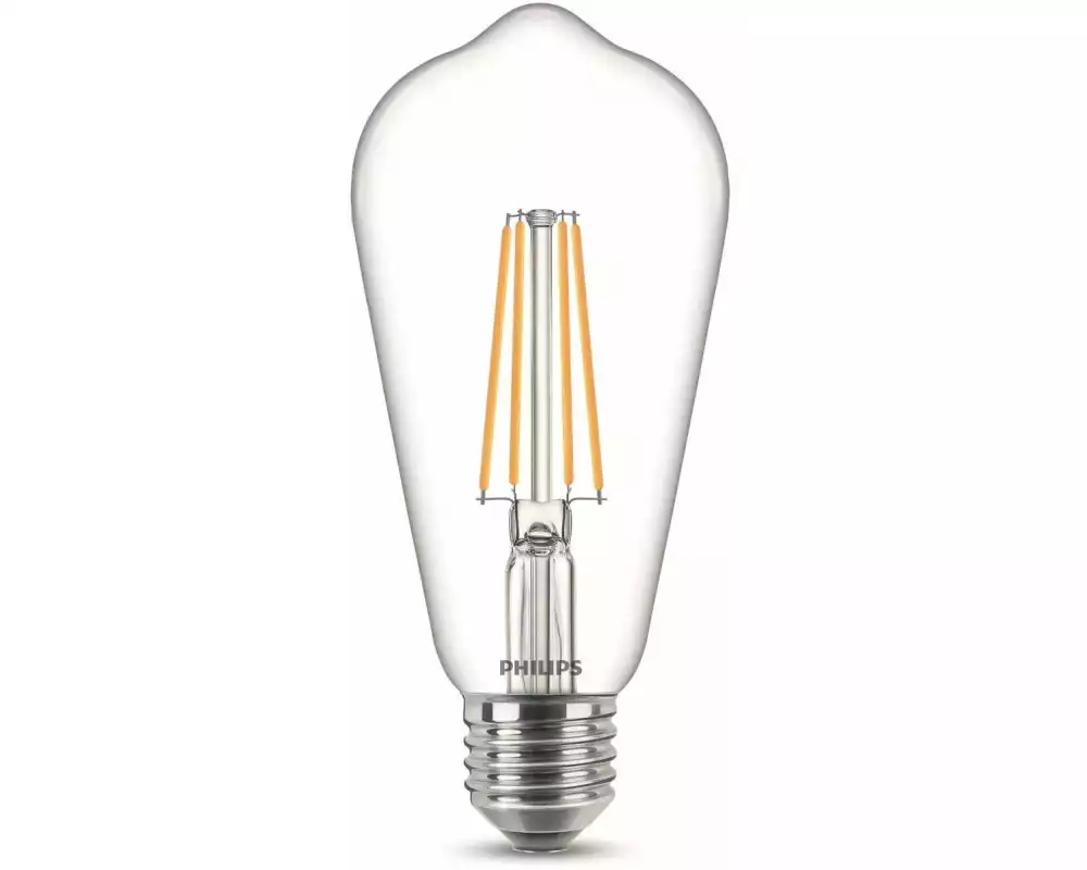 Philips Lampe LEDcla 60W E27 ST64 WW CL ND Warmweiss (WW)