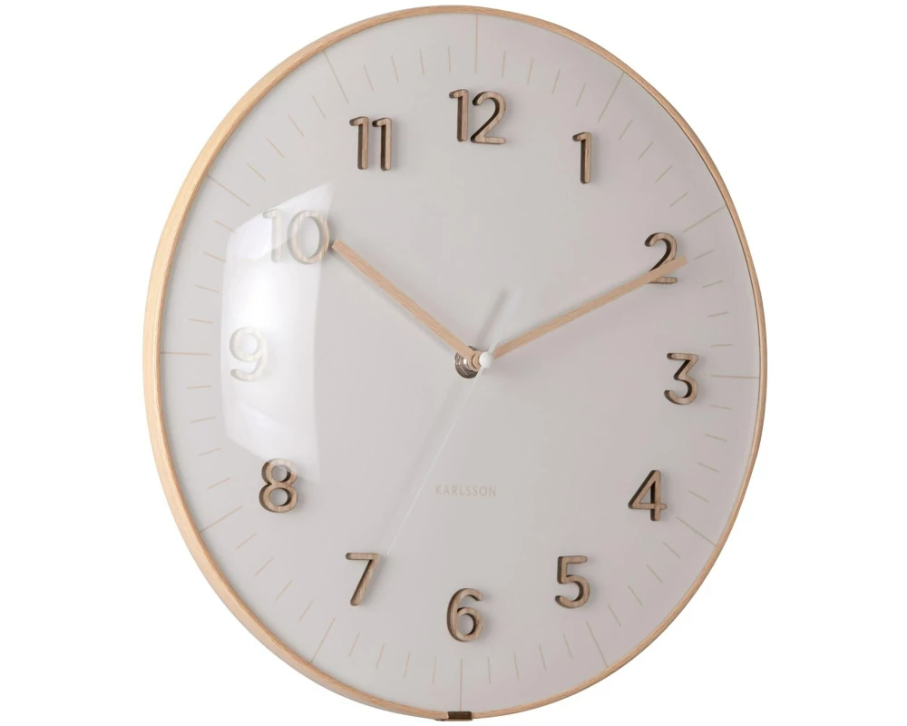 KARLSSON Wanduhr Esencia Dome 30 cm, Warmes Grau