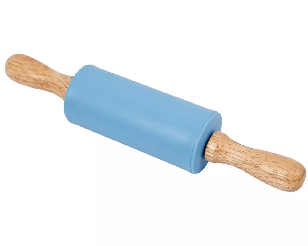 Creativ Company Teigrolle, L 23 cm, D 4.5 cm, Hellblau, 1 Stk Silikon