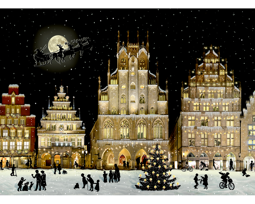 COPPENRATH A4 Adventskalender 95320 Weihnachtliches Stadtpanorama