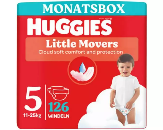Huggies Windeln Little Movers Grösse 5 / 126 Stück