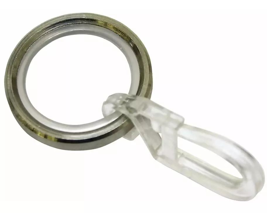 Gardinia Vorhangring mit Gleiteinlage, Edelstahl 8 Stück