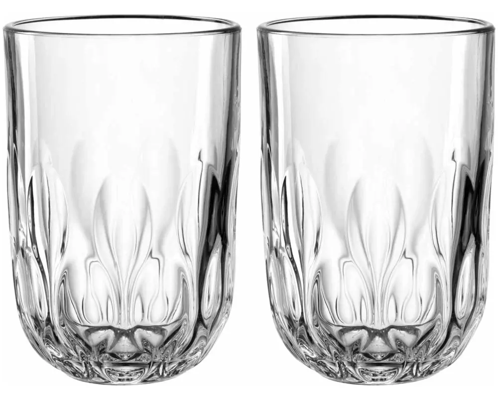 Leonardo Cappuccino Becher Gocce 3 380 ml, 2 Stück, Transparent