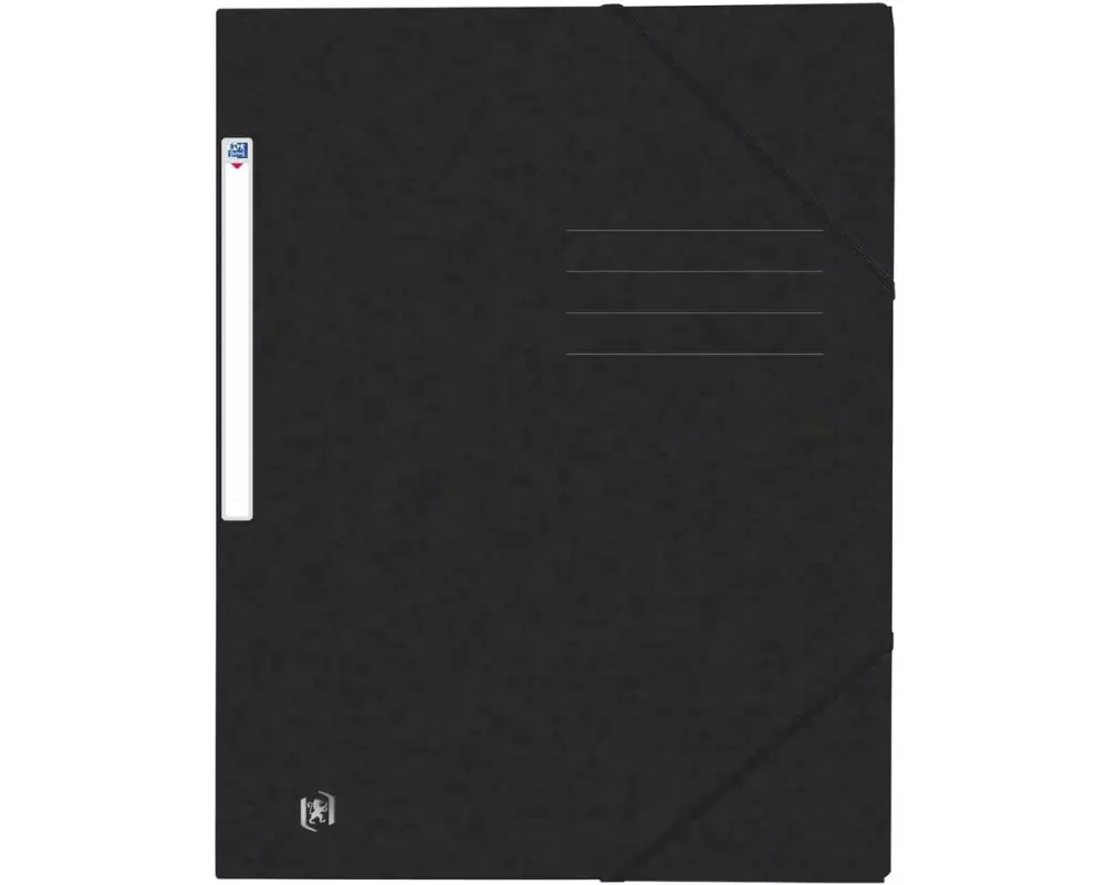Oxford Gummibandmappe A4, Schwarz