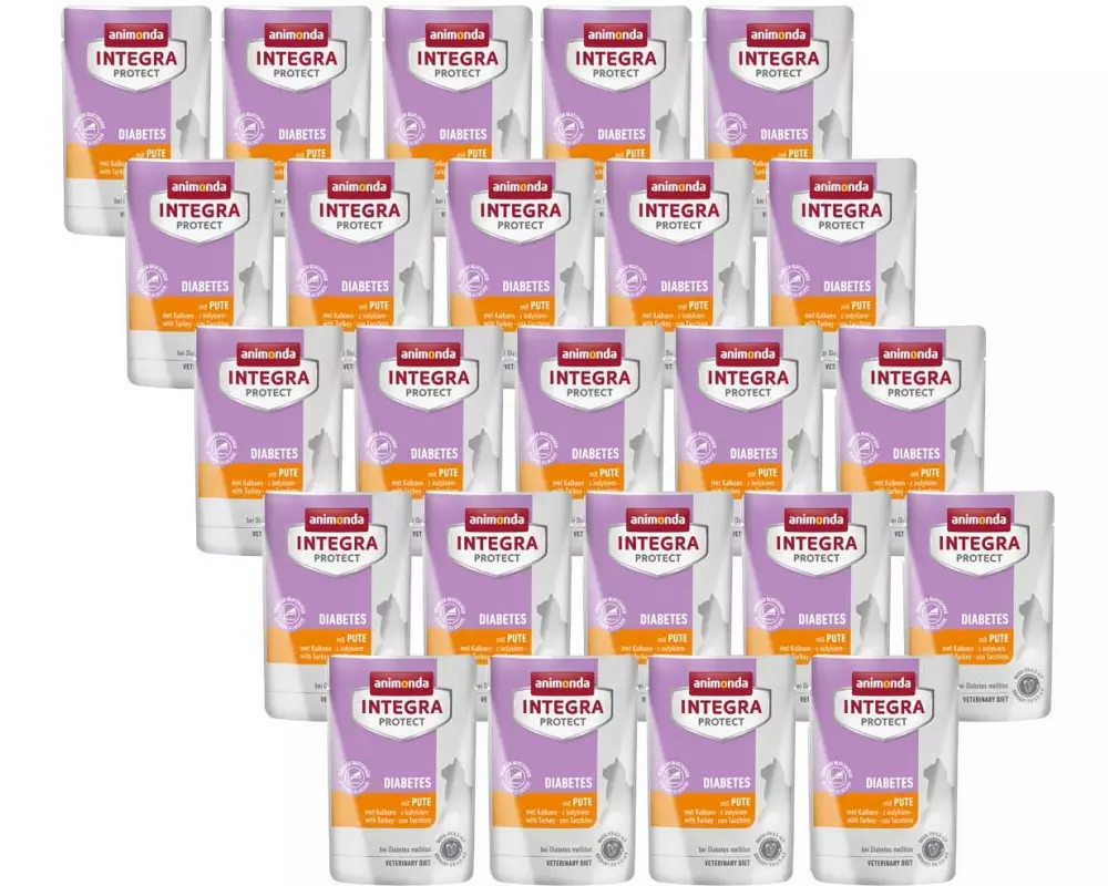 Animonda Integra Protect Nassfutter Diabetes Pute, 24 x 85g