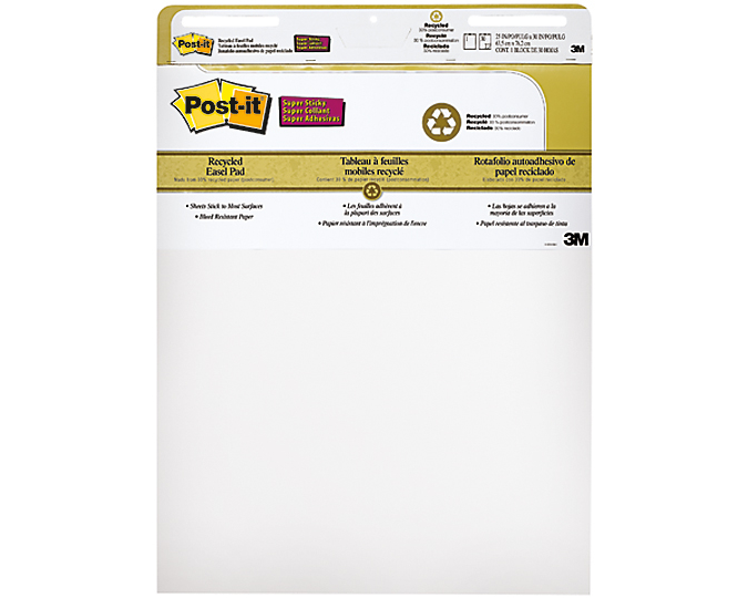 POST-IT Meeting Charts 63.5x76.2cm 559RPEU weiss, recycling 2 Stück