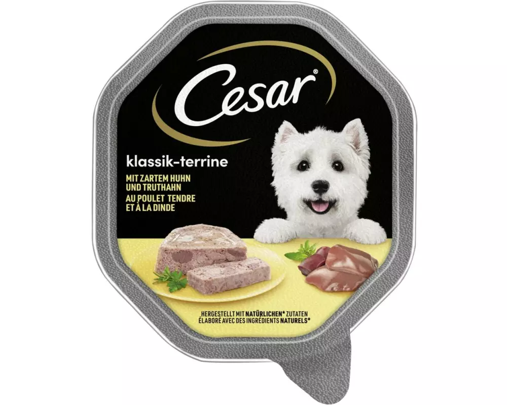 Cesar Klassiker Pastete, Huhn & Truthahn, Adult