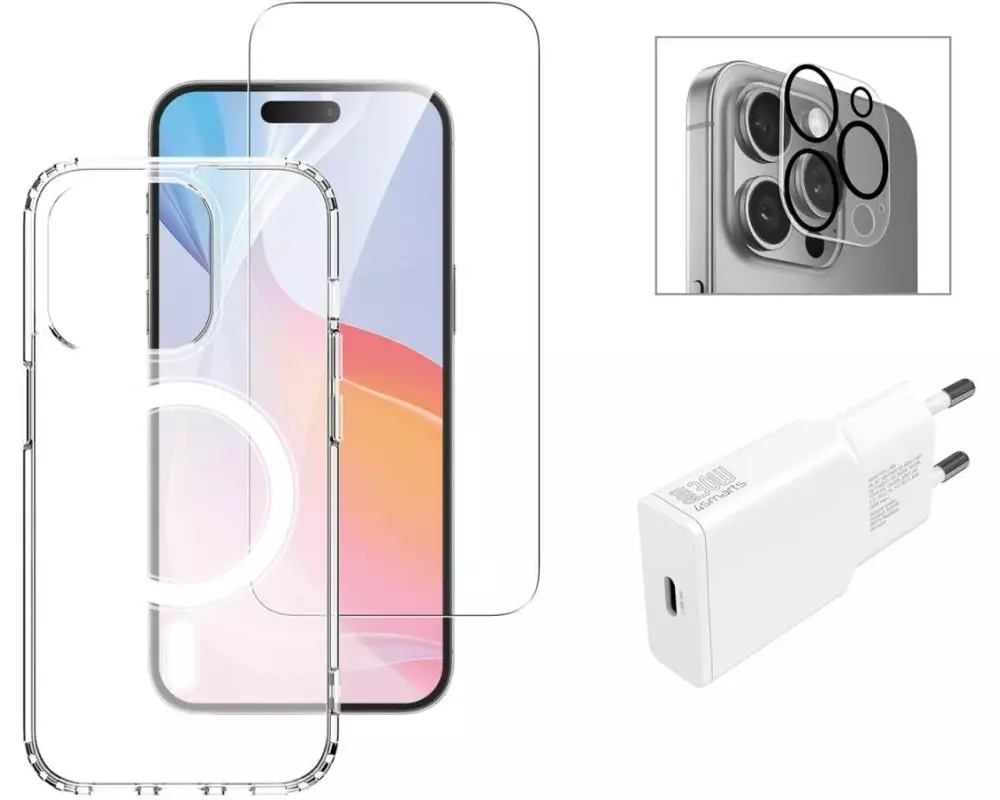 4smarts Back Cover 3in1 Premium Starter Set iPhone 16 Pro