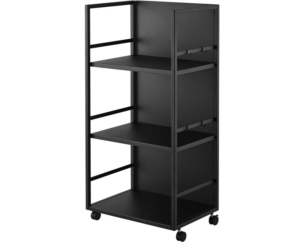 Yamazaki 3-stöckiger Aufbewahrungswagen Tower 42 x 84.5 cm Schwarz