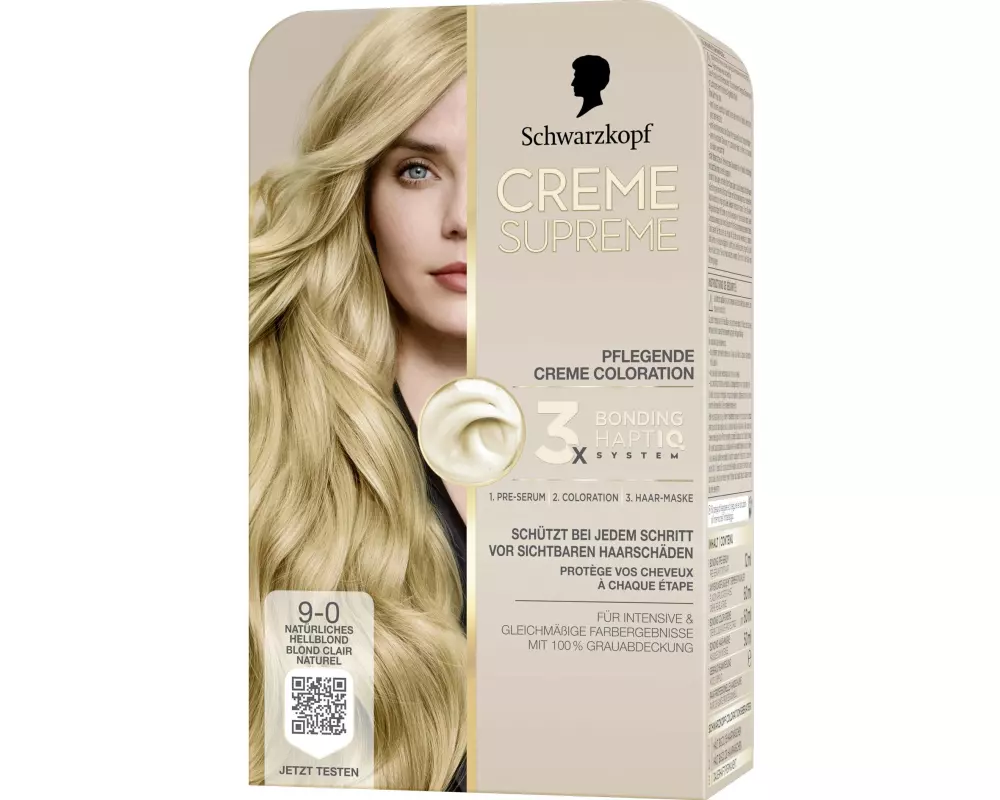 Schwarzkopf Creme Supreme Haarcoloration Creme Supreme 9-0 Natürliches Hellblond