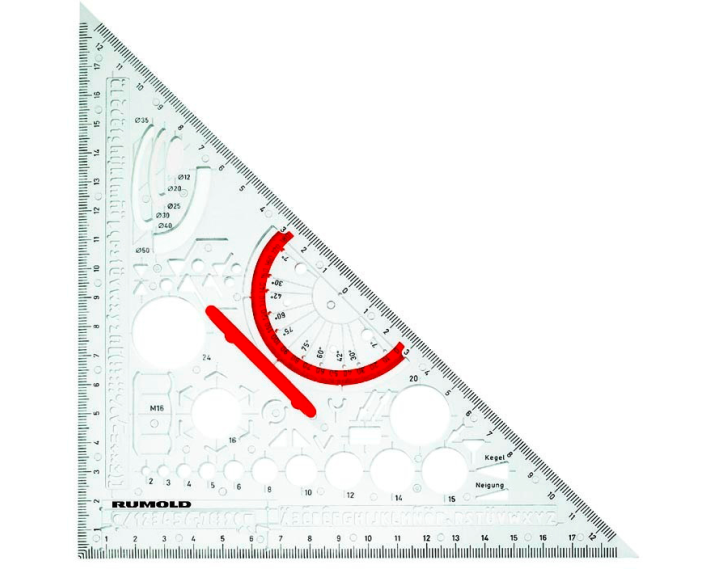 RUMOLD Dreieck Metall Techno 25cm 354210 DIN 406