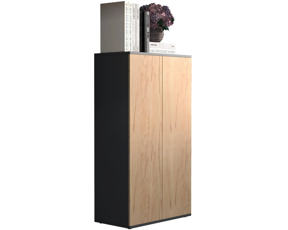 VCM Kommode Dalosa 60 x 108 cm, Braun/Grau